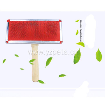 Wooden Handel Dog Grooming Brush